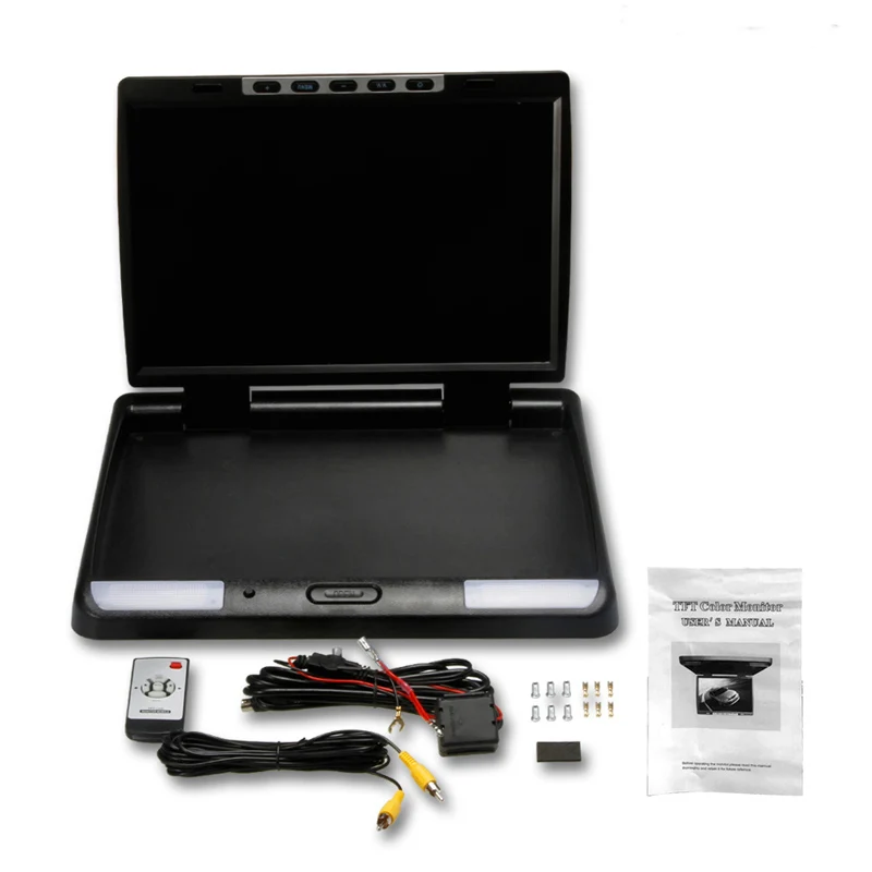 15.4 Inch Car Monitor HD 1080P Video Roof Flip Down Mount Ceiling MP5 Player Screen With USB/SD/Sperker/IR/FM Transmitter | Автомобили и
