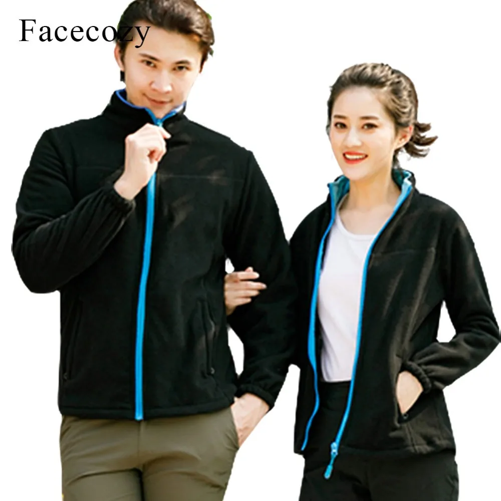 Мужская и Женская флисовая куртка на молнии Facecozy теплая для походов осень зиму