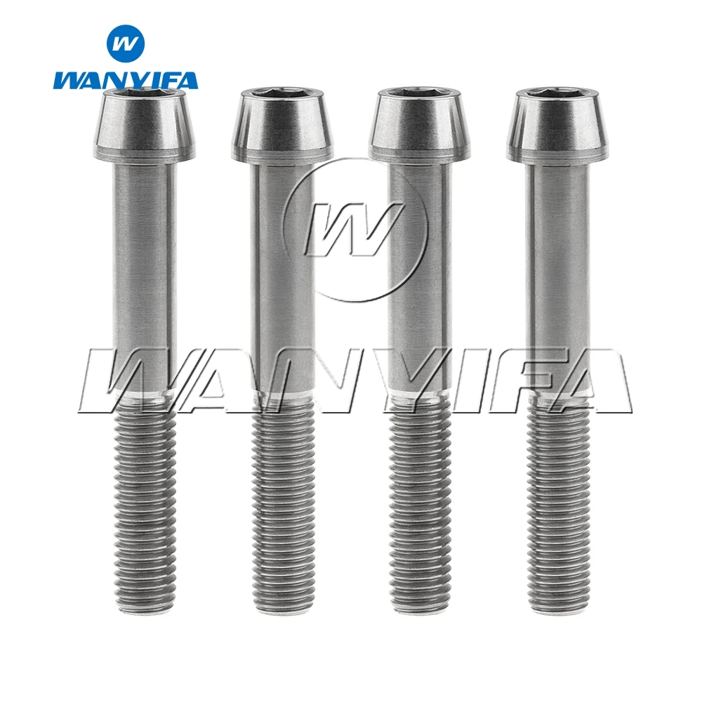 Wanifa 4 шт. M10x70mm 1 5 25 мм Шаг коническая головка Титан Ti Болт подходит суппорт Moun|ti