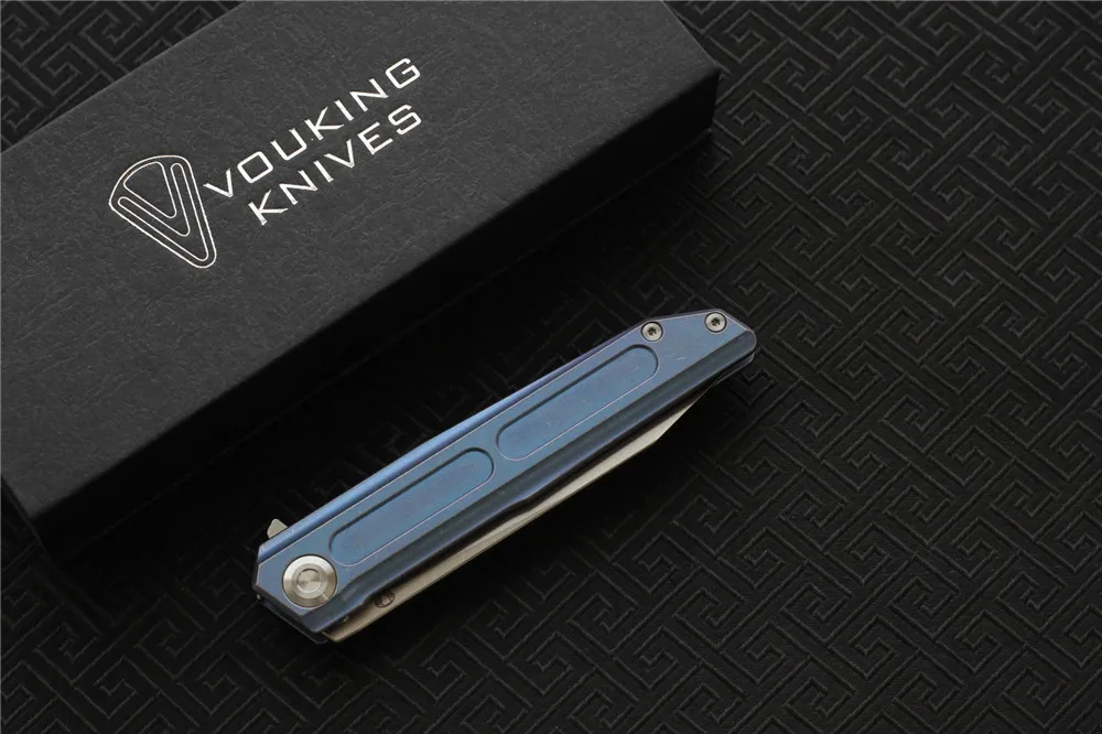 2017 Новый Vouking оригинальный дизайн T05 рукоятка из титанового сплава 12C27N лезвие для