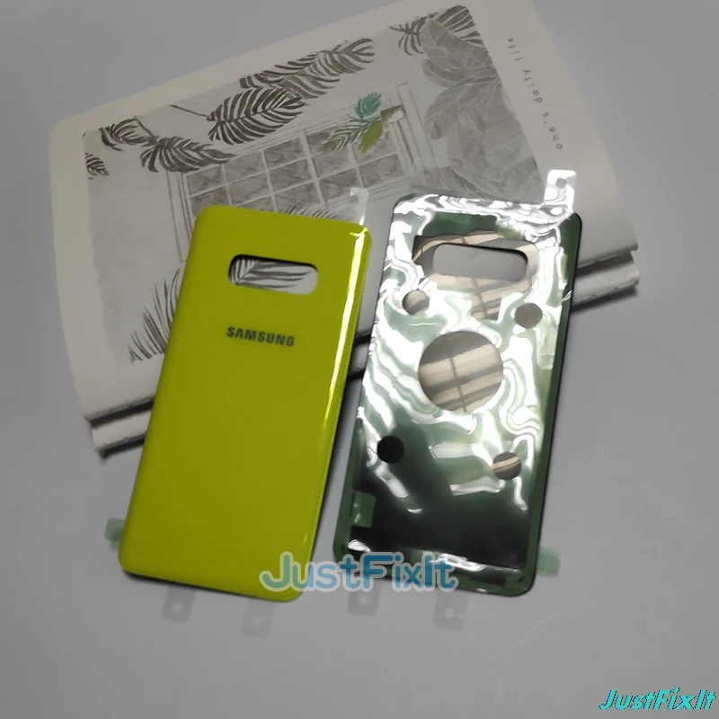 Для SAMSUNG Galaxy S10e G970 G970F Задняя крышка батареи Дверь стеклянная корпуса чехол замена