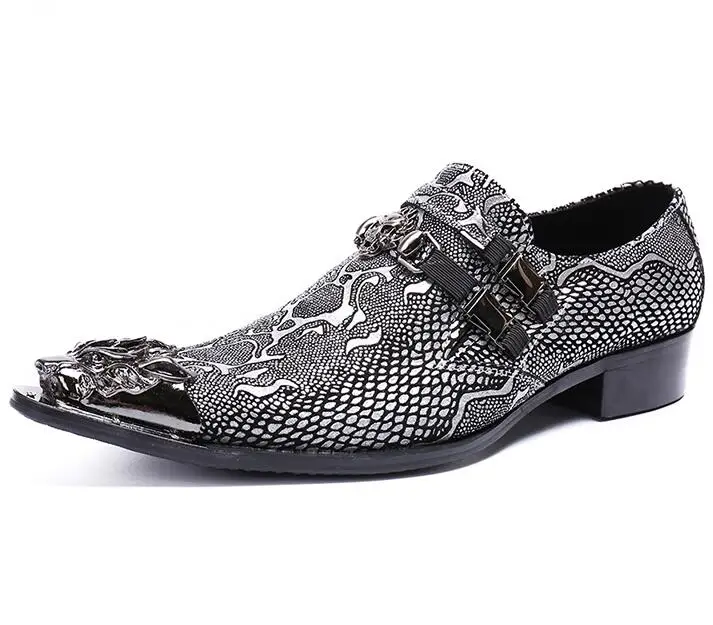 Metal toes gary VIVODSICCO/Роскошные брендовые Мужские модельные лоферы из натуральной кожи в деловом стиле; обувь с острым носком; дышащие Туфли-оксфорды; официальная Свадебная обувь - Цвет: Metal toes gary