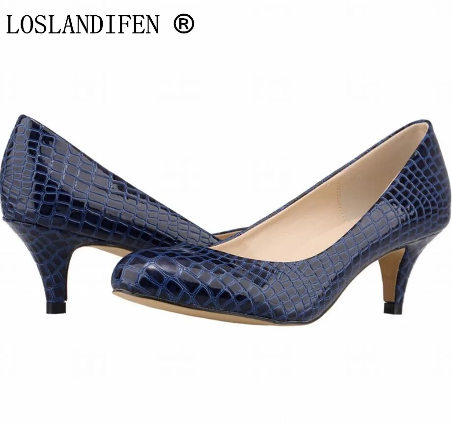 

Туфли-лодочки женские из лакированной кожи, на высоком каблуке 6 см