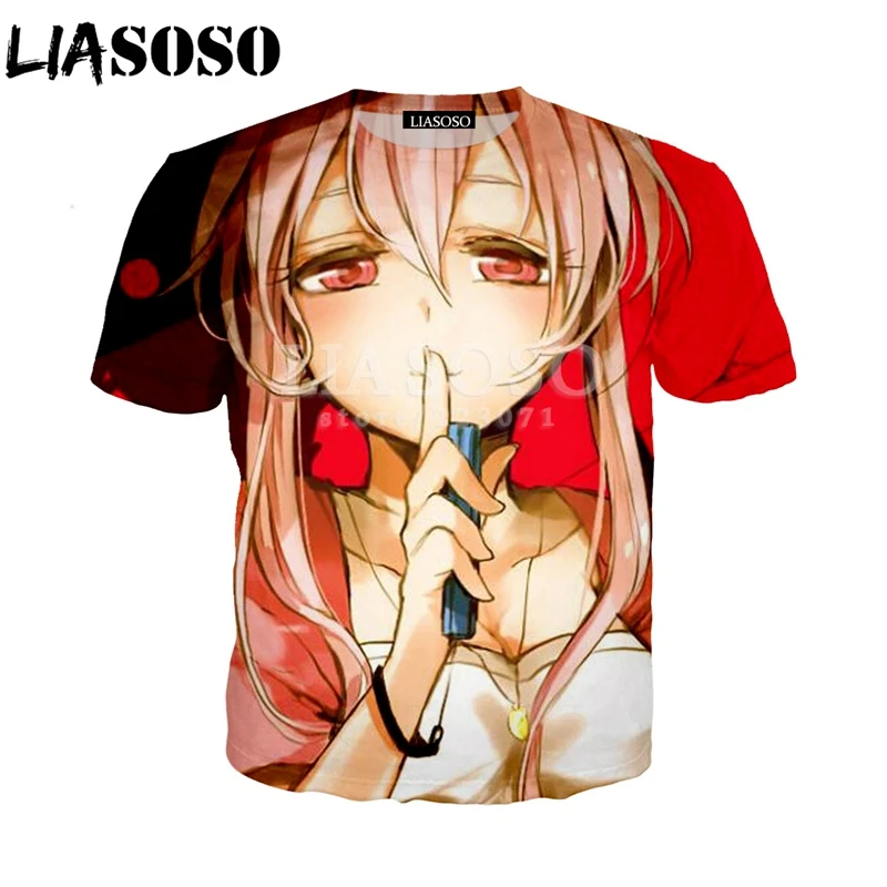LIASOSO летняя модная мужская и женская футболка с коротким рукавом 3D принт аниме