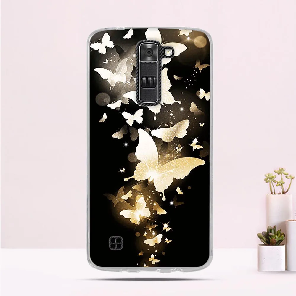 Задняя крышка для LG K7 Tribute 5 LS675 X210 X210DS силиконовый чехол ТПУ Cat 3D с рисунком