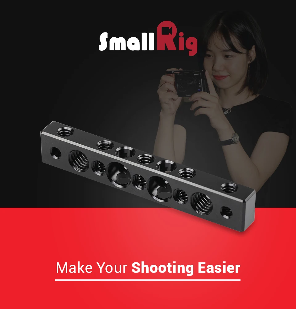 SmallRig камера брусок с отверстиями с 1/4 дюймов и 3/8 дюймов винтовое отверстие для крепления монитора 1091