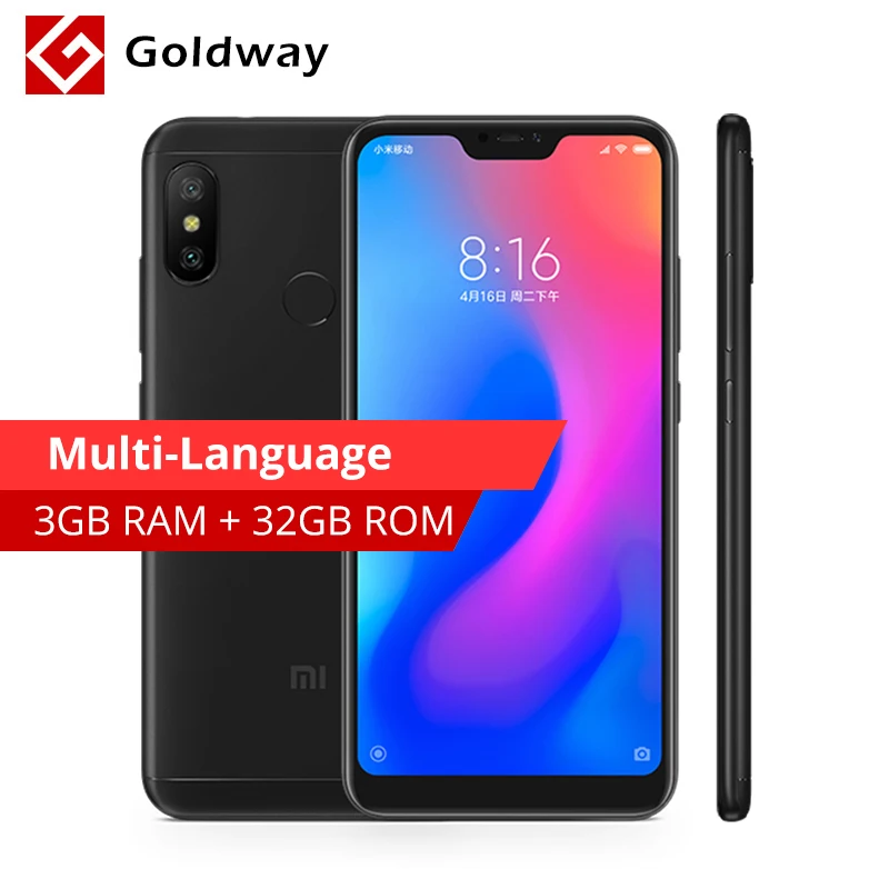 Оригинальный мобильный телефон Xiaomi Redmi 6 Pro 3 Гб ОЗУ 32 ПЗУ Восьмиядерный процессор