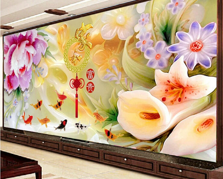 Вышивка крестиком POVUOP цветение и богатый новый узор полная вышивка в виде лилии