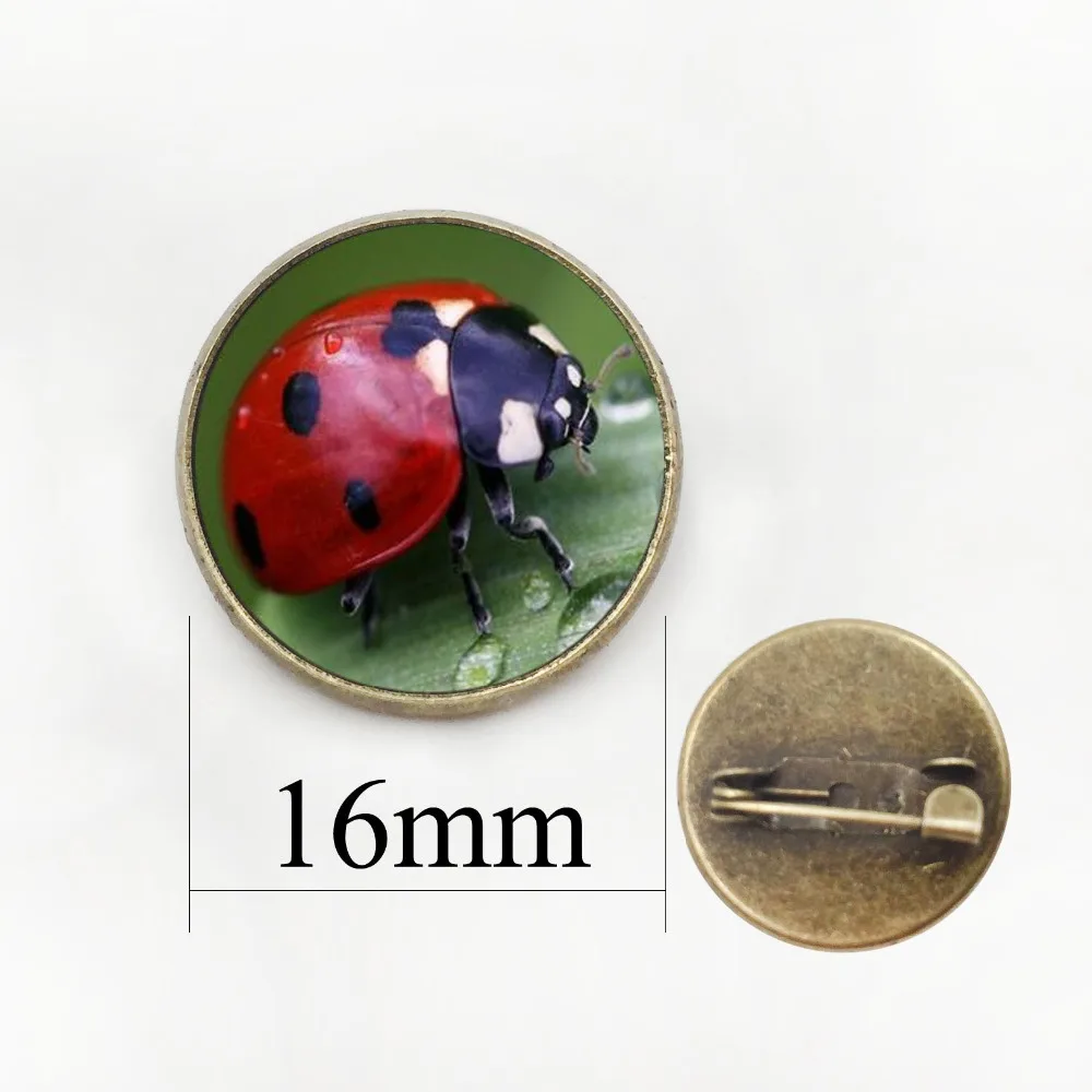 Новый стиль брошь в виде жука картины насекомые божья коровка старая бронзовая