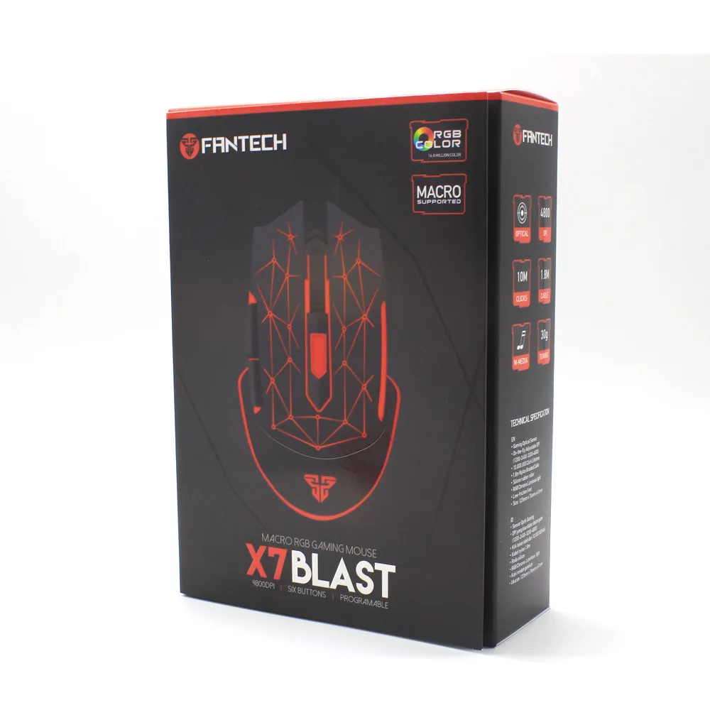 EPULA 2019 модная Проводная офисная игровая мышь FANTECH 1 8 м 6D USB для макросъемки RGB EY21 |