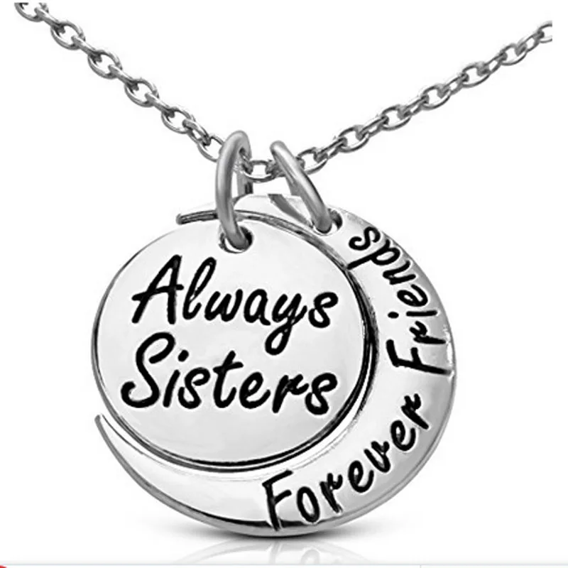 Ожерелье с кулоном всегда Сестры Навсегда друзья ювелирное изделие ручной