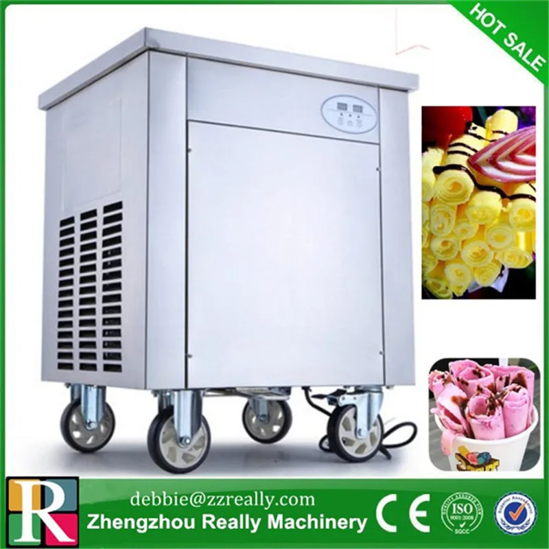 Бесплатная доставка по морю одна круглая сковорода машина для мороженого из