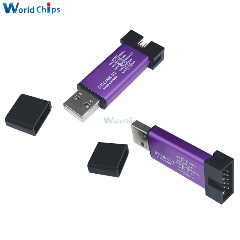 Diymore 1 шт. ST LINK Stlink ST-Link V2 Mini STM8 STM32 симулятор скачать программист Программирование с крышкой DuPont кабель