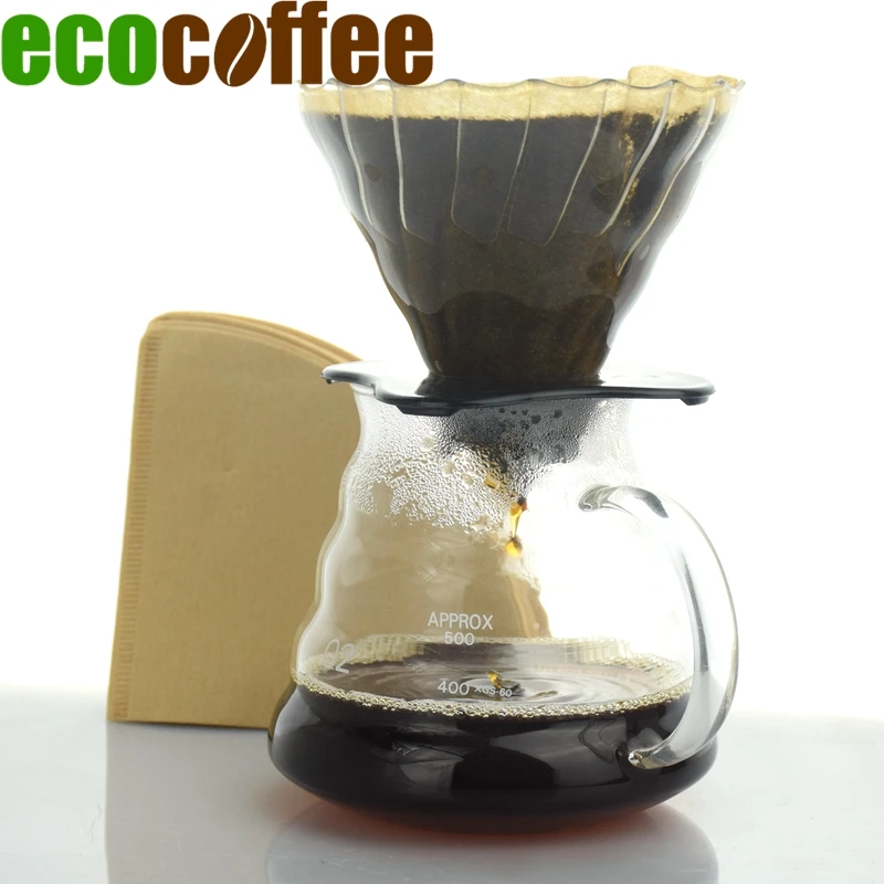 Термостойкие бумажные фильтры Eco coffee V60 для кофе 580 мл 40 шт.|accessories accessories|accessories