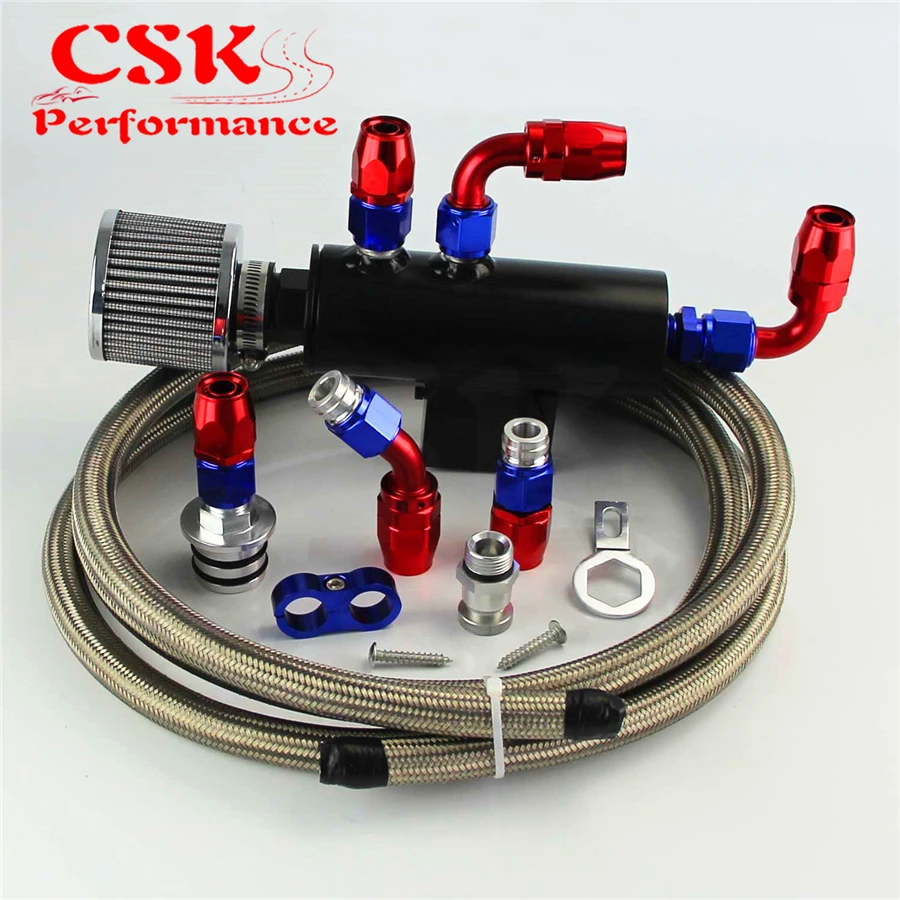 Маслоуловитель банки резервуар фильтр шланг фитинги комплект для Honda Acura VTEC