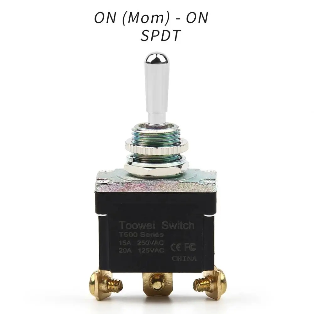 3P ON(Mom)-ON Switch ВКЛ-ВЫКЛ-ВКЛ полный тип мгновенный винтовой переключатель spst SPDT DPST DPDT IP67 Rohs CE FCC EMC сертификат - Цвет: 3P ON(Mom)-ON Switch