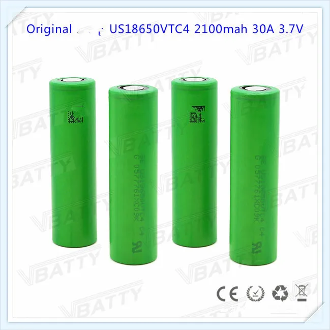 Аккумулятор 30A US18650VTC4 2100mah 18650 Li Ion аккумулятор для Sony brand (1 шт.)|li-ion battery|rechargeable