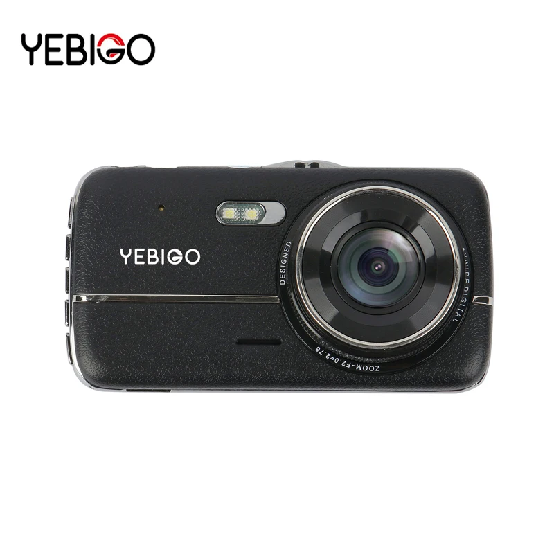 Автомобильный видеорегистратор YEBIGO с двумя объективами 4 0 дюйма HD 1080P