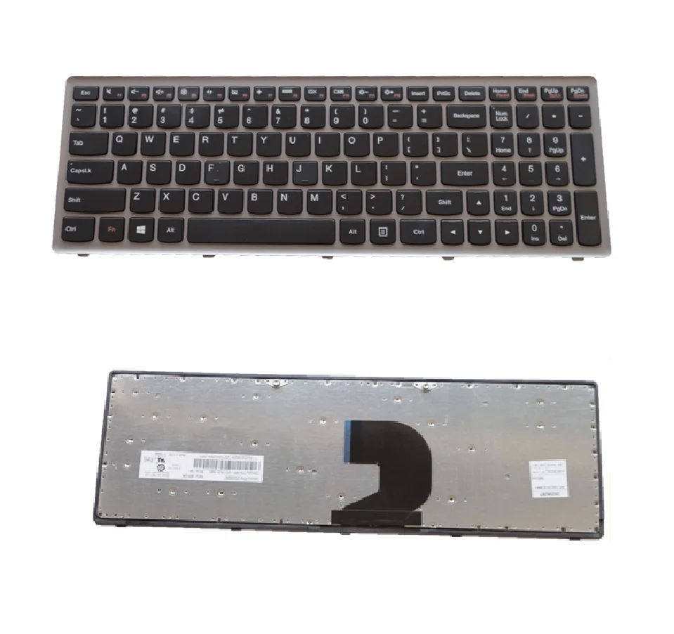 Клавиатура SSEA New US без подсветки для Lenovo IdeaPad P500 Z500 Z500A Z500G Серебряная клавиатура