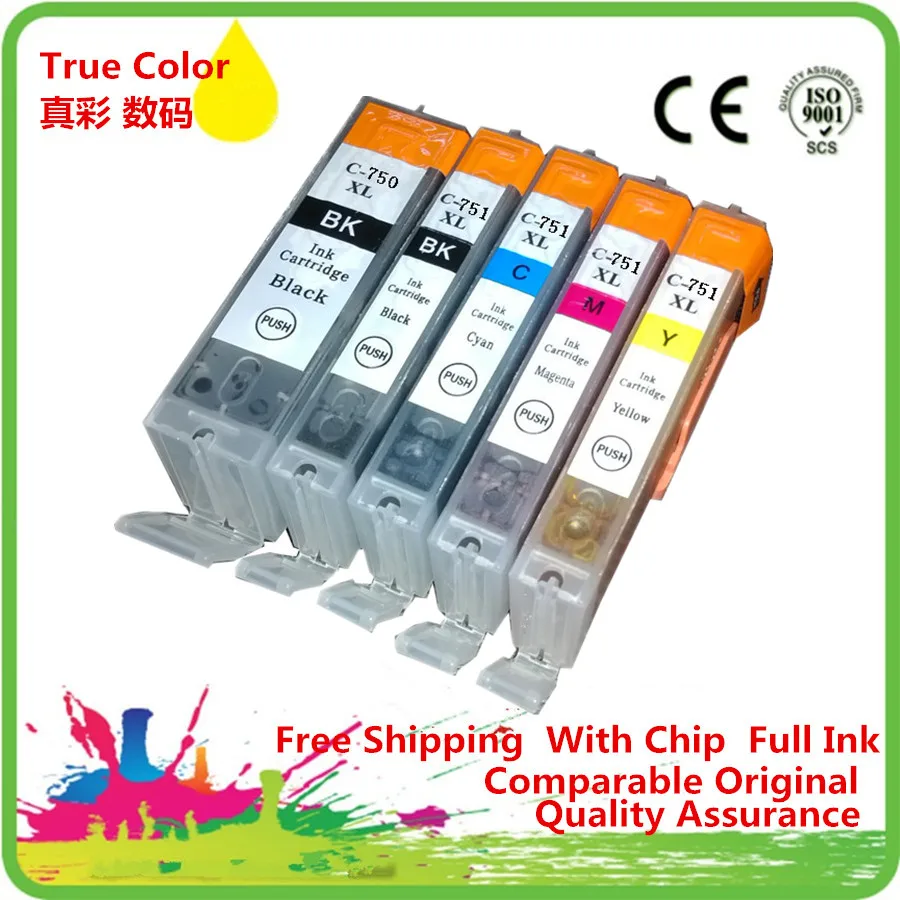 PGI 750 XL PGI750 CLI 751 сменный картридж для принтера Canon MG6370 MG7170 IP8770 MG 6370 7170 IP 8770 6370|ink
