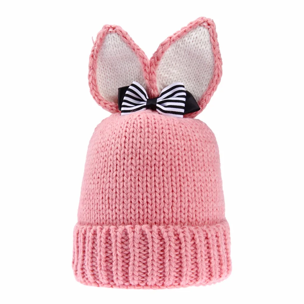 Winter Newborn Baby Hat Rabbit Ear Girls Boys Handmade Crochet Knitted Costume Soft Warm Caps Photography Props Accessories | Детская