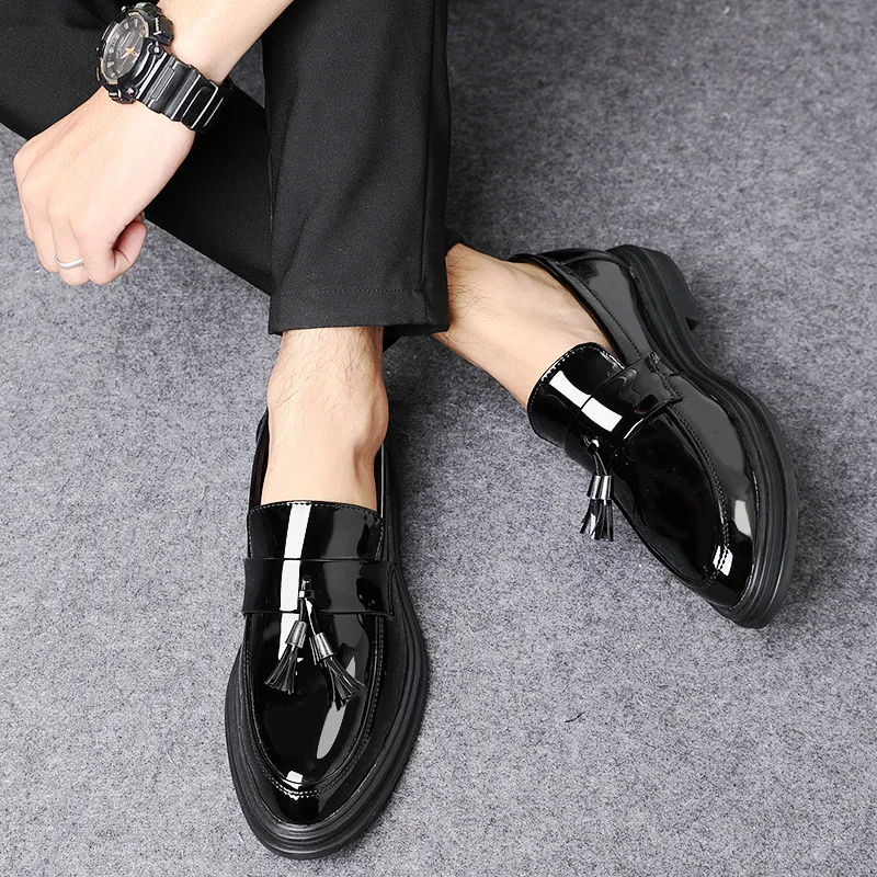 

Men Office Shoes Black Oxford Shoes Men Leather Dress Shoes Pointed Toe Business Formal Shoes zapatos de vestir hombre A3-96