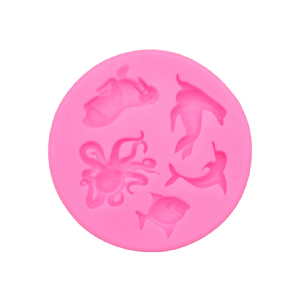 Силиконовая морская форма для выпечки в виде животного шоколада декоративная