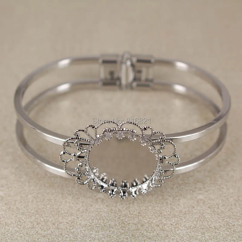 Холостые настройки браслета с внутренней 20 мм круглая корона гнездо Филигрань