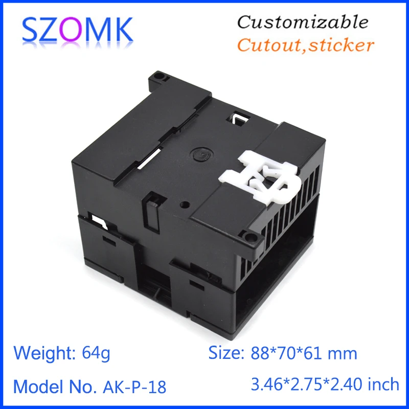 Китайское производство szomk Электрический корпус 1 шт. 88*70*61 мм ABS пластик din рейка - Фото №1