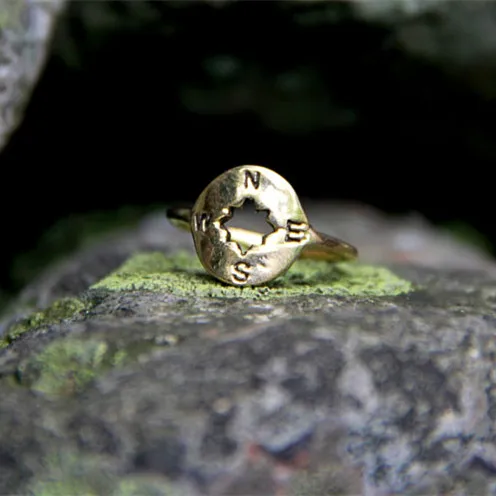 

1pcs compass round pattern style viking ring mammen style runic compass scandinavian norse unisex fashion classic rings jewelry