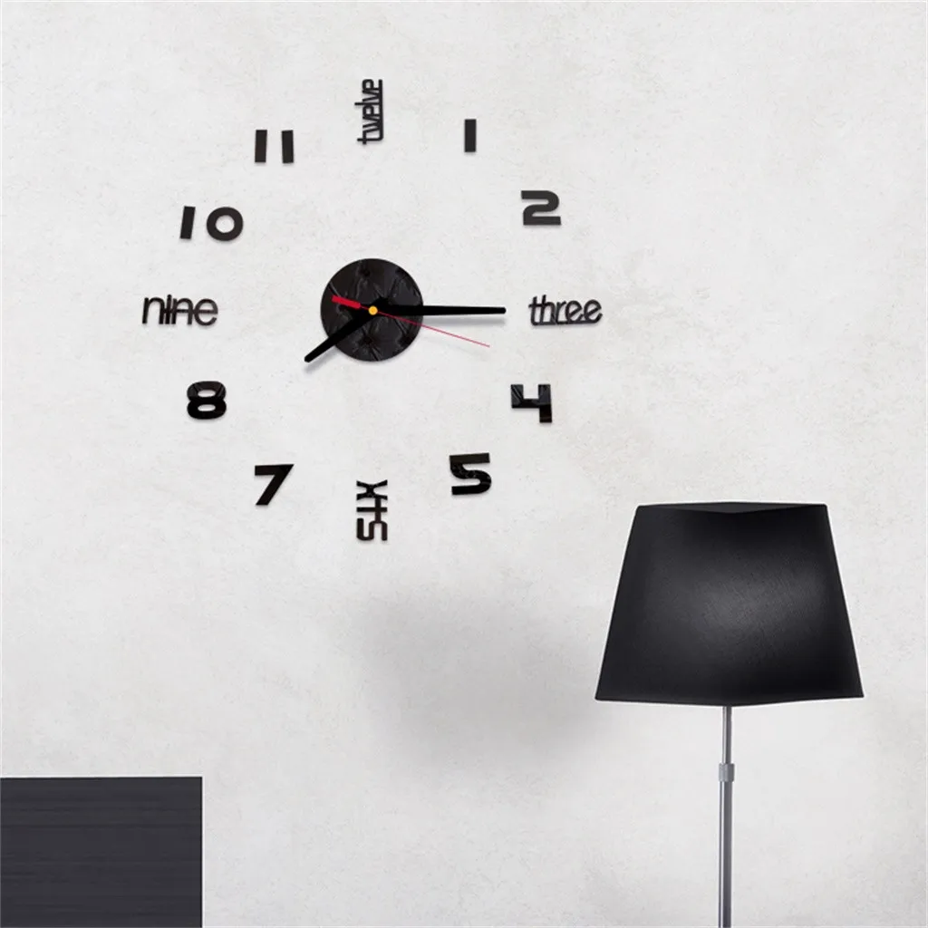 Настенные часы Horloge 3d акриловые зеркальные наклейки для самостоятельного декора