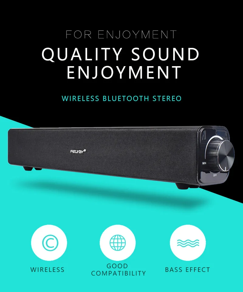 FELYBY профессиональная портативная уличная Беспроводная стереоколонка MP3 Bluetooth