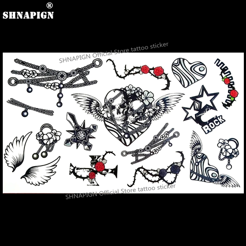 SHNAPIGN Phantom Bike Rider временные тату боди арт флэш наклейки для 17*10 см