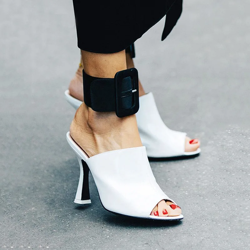 2017 роскошный модельный подиумный кожаный браслет на щиколотку с пряжкой Женский