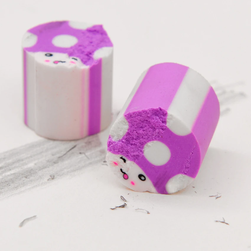 4 шт./лот Симпатичный ластик в виде гриба красочный для студентов случайные милые