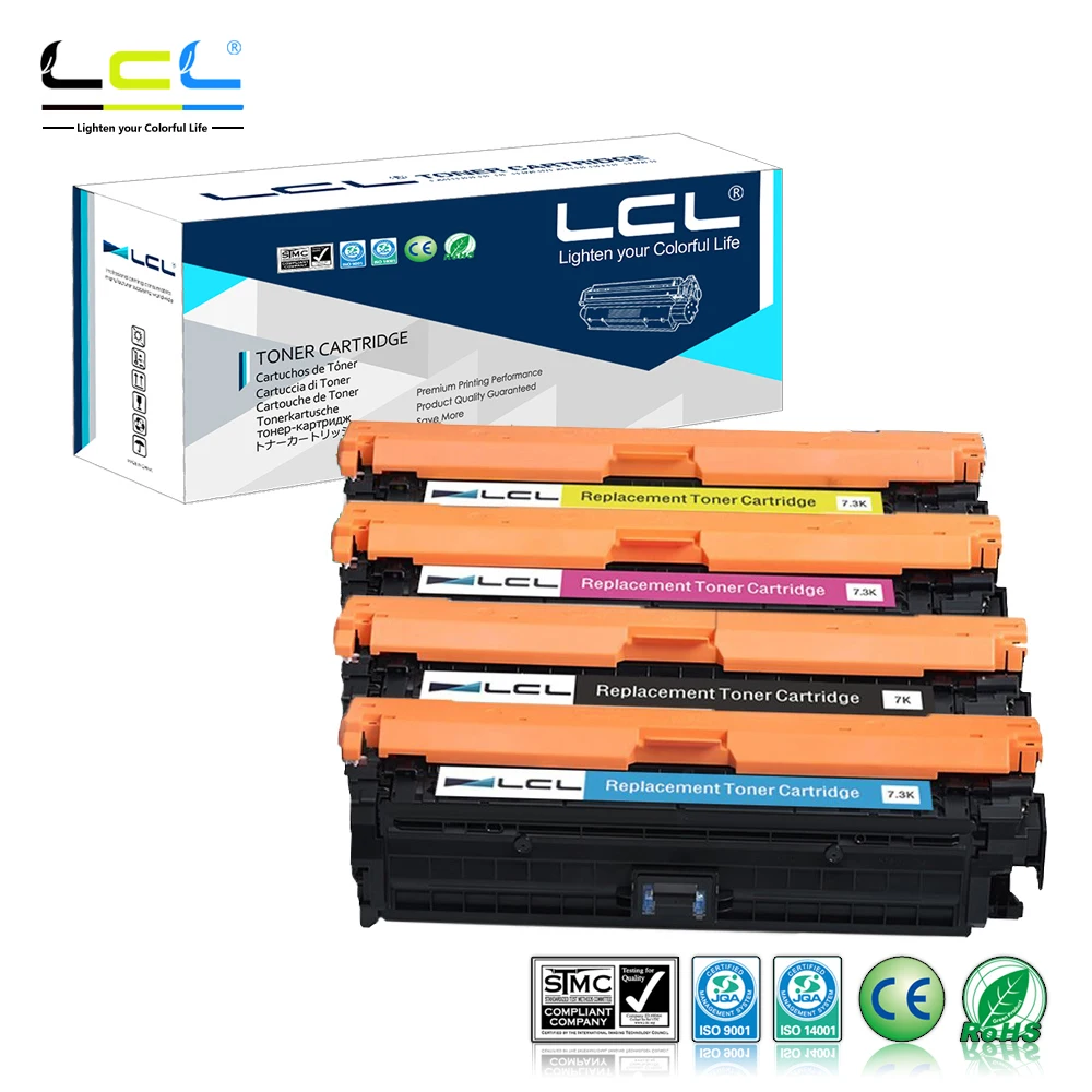 

LCL 307A 307 CE740A CE741A CE742A CE743A (4-Pack) Laser Toner Cartridge Compatible for HP Color Laserjet CP5225/CP5225n/CP5225dn