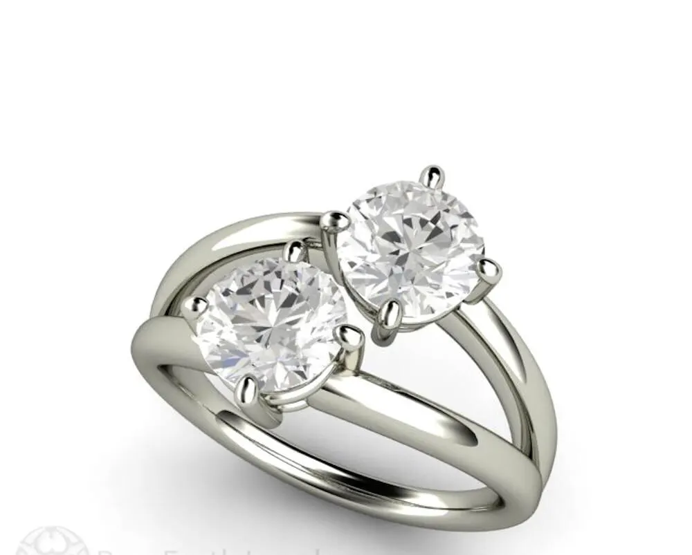 Стерлинговое Серебро 925 0.5ct F кольца с муассанитом для женщин Помолвочное