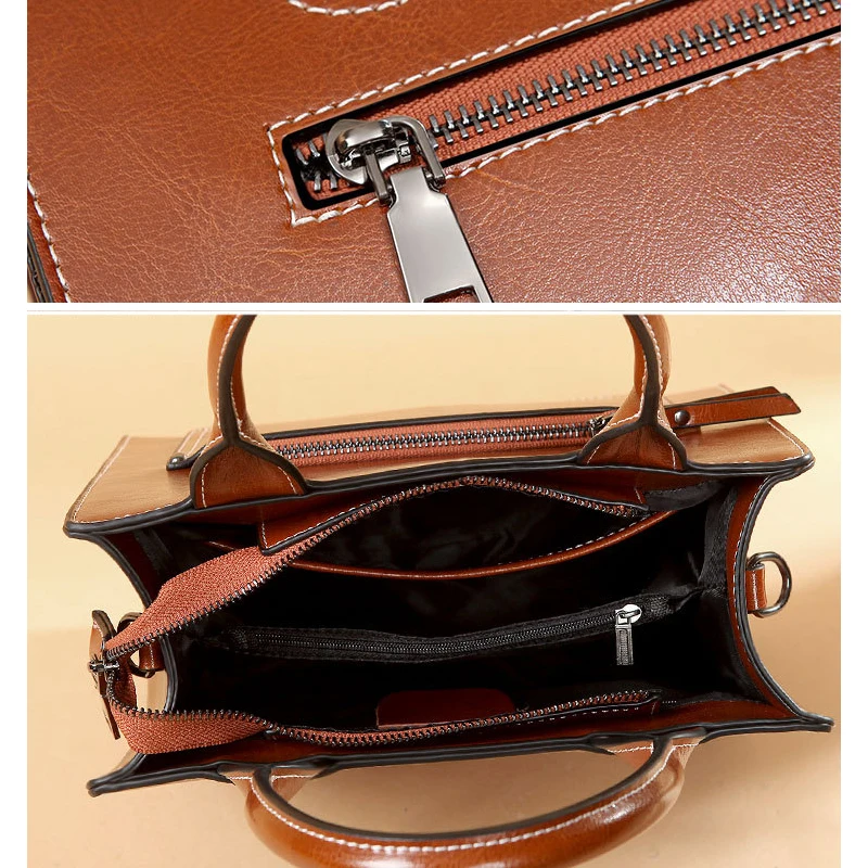 Женская сумка мессенджер IVANNIE дамские сумки из натуральной кожи на молнии в стиле