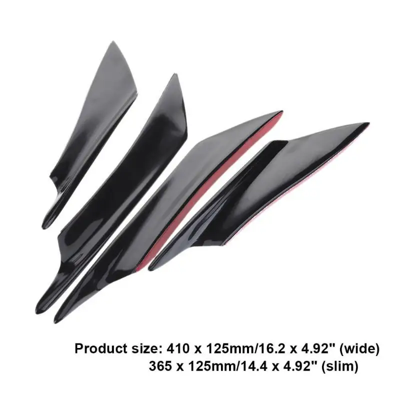 Универсальный 4 шт./компл. полипропиленовый сплиттер для переднего бампера