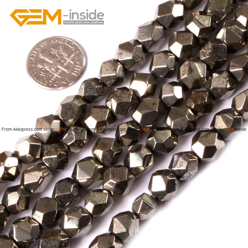 Бусины Из Натурального пиритового камня 6 10 мм 15 дюймов|stone beads|beads for jewelry makingdiy beads |