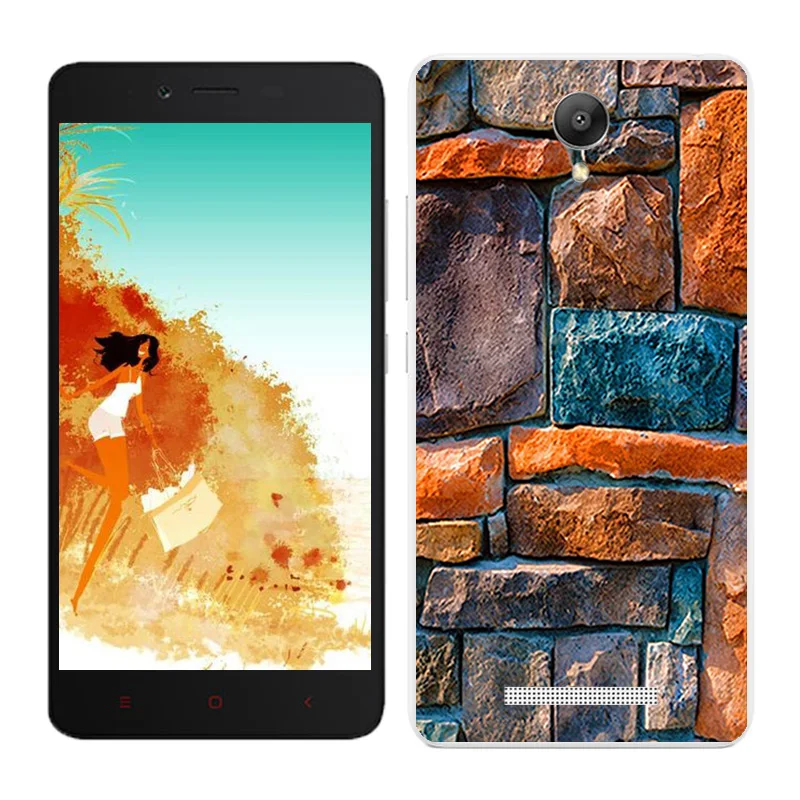 05 Чехлы для Xiaomi Redmi Note 2, Мягкая силиконовая задняя крышка для телефона Redmi Note2, черный Чехол С Рисунком Слона для Hongmi Note2 - Цвет: 05