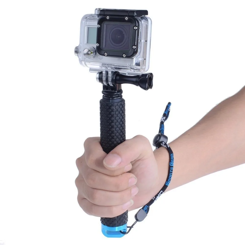 Selfie Sticks Self Handheld Extendable Pole Monopod Stick + Remote Case for Gopro HERO 9 8 10 Xiaomi yi 4k SJCAM Accessories | Электроника