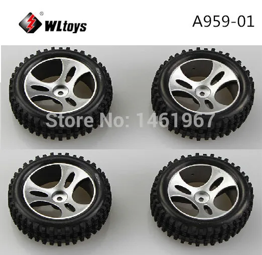 

4pcs/lot Wltoys A959 A959-B 1/18 RC Car Spare Parts Tires Wheels A959-01