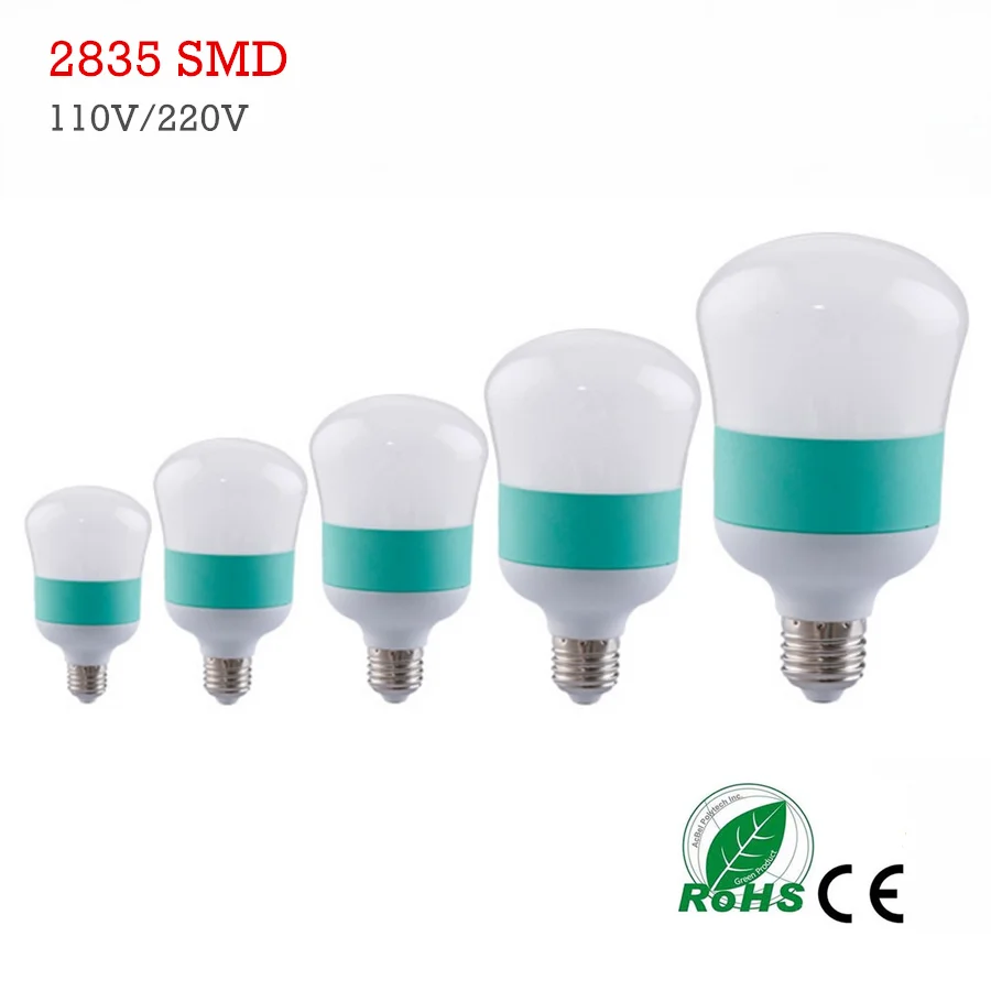 Новый 2835SMD E27 Светодиодная лампа AC 85 265 В 110 В/220 3528 SMD энергосберегающий Bombillas