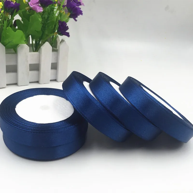 Военно морской флот (15 мм) Атласной Лентой Свадьба Украшения Дома Рождество