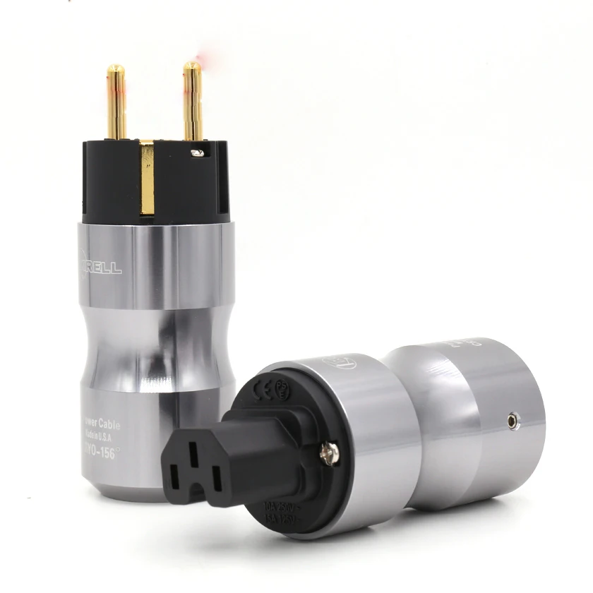 

One Pair Krell Schuko Version 24k Gold Plated Audio Power Plug For Audio Power Wire