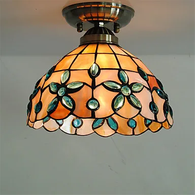 Ракушка Tiffany LED винтажные потолочные светильники для спальни гостиной