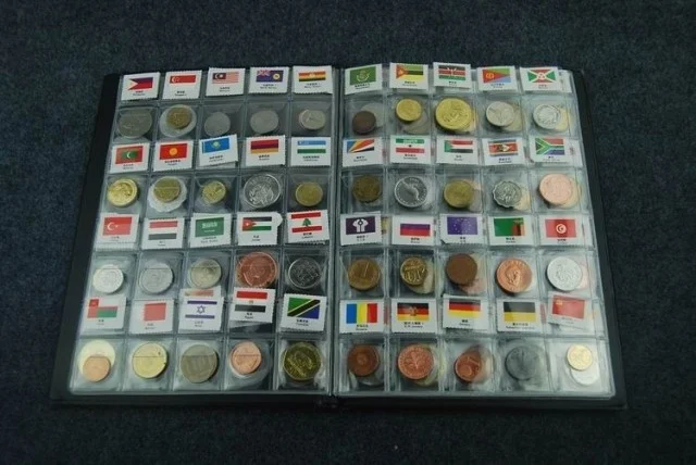 

120 Countries Coins the most value for coin Set Fine Coin 100% Original Genuine with name and flag
