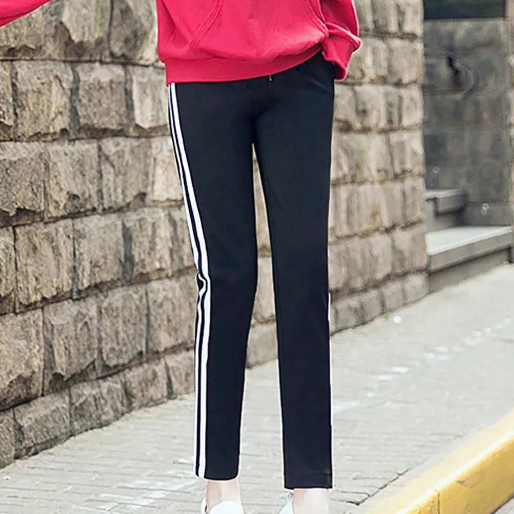 2019 полосатые боковые Sweatside Line брюки спортивные и досуговые женские повседневные