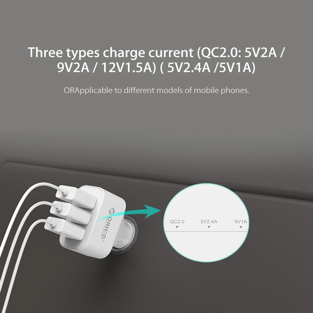 ORICO Quick Charge 2 0 Универсальное USB Автомобильное зарядное устройство 35 Вт для Xiaomi huawei